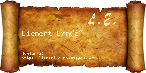 Lienert Ernő névjegykártya
